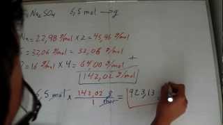 Estequiometría Conversión entre moles y gramos [upl. by Elocin]