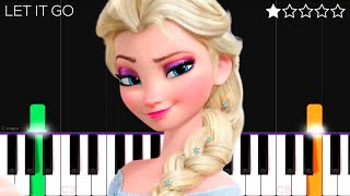 Frozen  Let It Go  EASY Piano Tutorial [upl. by Ahseral]