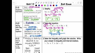 Unit 1 Exit Exam Review [upl. by Cesare]