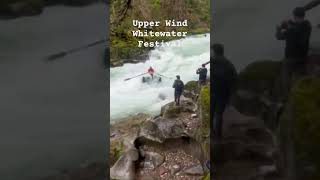 Head to head cataraft race at the Upper Wind Whitewater Festival [upl. by Nayr]