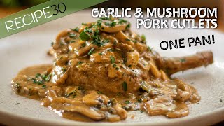 Pork Cutlets in Creamy Garlic and Mushroom Sauce [upl. by Aihsetan864]