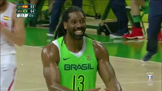 Brasil vence a Espanha no basquete com cesta e virada nos últimos minutos  Olimpíadas Rio 2016 [upl. by Eellah]