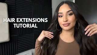 How To Clip in Bellami Hair Extensions easy and quick tutorial [upl. by Gromme766]