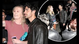 Joe Jonas is mobbed by fans as he enjoys a night out with brother Kevin at Chiltern Firehouse [upl. by Nordin]