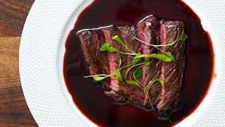 Onglet Steak with Port Reduction Sauce [upl. by Aoht41]