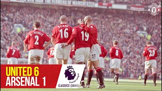 PL Classics Yorke hattrick stuns the Gunners  Manchester United 61 Arsenal 200001 [upl. by Etteve]