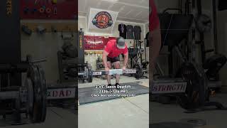 232lb Saxon DL PR 2quotx5quot deadlift motivation [upl. by Elfrida]