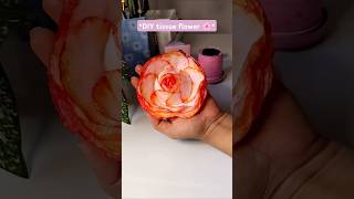 DIY tissue paper flower🌸 flower with tissue paper diy hacks craft hacks malayalam diy shorts [upl. by Isma]