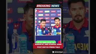 Sompal Kami and Karan Kc talks about game  Nepal Vs Netherlands Highlights nepalt20 [upl. by Langston]