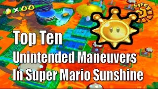 Top 10 Unintended Maneuvers in Super Mario Sunshine [upl. by Tildy]