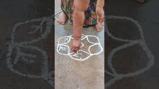 Easy dots rangoli designssimplemelikalamugguluwithdotsrangolivillegerangolidesign [upl. by Damita]