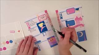 Mini Happy Planner Plan with Me  Sailor Moon Kit from Frog Hands Ink [upl. by Zerelda511]