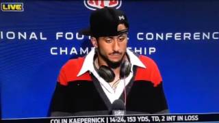 Colin Kaepernick post game interview 2014 NFC championship [upl. by Latona]