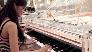 quotTo Zanarkandquot on Transparent Light Up Piano Schimmel  Alodia Piano [upl. by Irami]