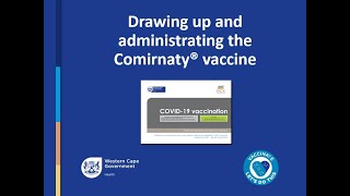 COVID19 vaccine  Corminarty draw up and administration [upl. by Manly]