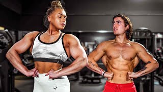 IS PRO FEMALE BODYBUILDER STRONGER THAN A MAN [upl. by Rogerg610]