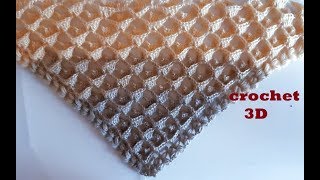 Chal a crochet  tejido en 3D  tutorial  tejido  ganchillo [upl. by Enttirb321]