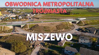 Obwodnica Metropolitalna Trójmiasta  Węzeł Miszewo 16102024  4K  dron [upl. by Adiuqram5]