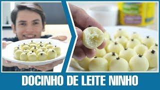 DOCINHO DE LEITE NINHO 3 INGREDIENTES LEITE EM PÓ  RECEITA [upl. by Ahsekel]