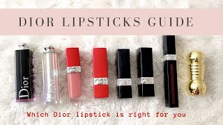 Dior Lipsticks Guide [upl. by Ottavia]