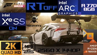 Forza Horizon 5  INTEL ARC A770 8GB 2K QHD Max settings RT OFF  XeSS ON [upl. by Amick]