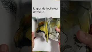 Grande feuille devient petit leporello… sketchbook peintureacrylique [upl. by Znarf782]