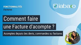 Comment faire une facture dacompte [upl. by Fayola]