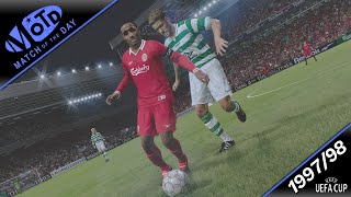 Match of the Day Live 9798  Liverpool v Celtic  UEFA Cup First Round 2nd Leg PES 2021 [upl. by Eulalia572]