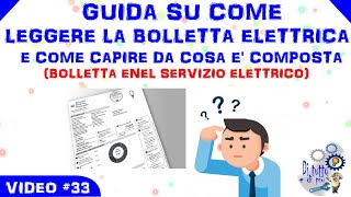 33  Guida su come leggere la bolletta elettrica e come capire da cosa è composta Enel serv elet [upl. by Tadashi]