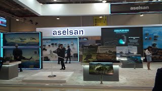 ASELSAN from Turkiye displays electronic pods air defense systems ADEX Defense Exhibition Azerbaijan [upl. by Adara]