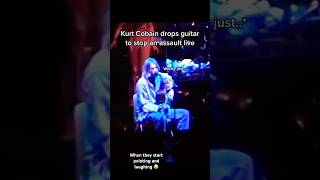 Kurt Cobain BREAKS UP fight from the stage [upl. by Ramso]