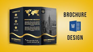 Modern Brochure Design in MS Word  Microsoft Word Brochure Design Tutorial [upl. by Janus173]