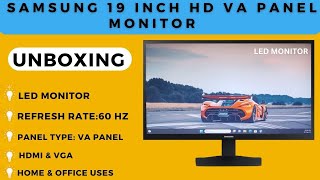 UNBOXING SAMSUNG MONITOR  19 INCH HD VA PANEL  HOME amp OFFICE USE [upl. by Ardnnek]