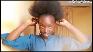 A Day In My Life See how I STRUGGLE with my NATURAL HAIR salon in KADUNA [upl. by Initof]