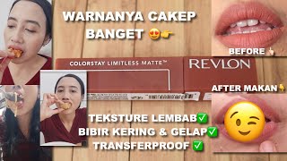 REVLON COLORSTAY LIMITLESS MATTE REVIEW  TEST KETAHANAN MAKAN BERKALI KALI🫣  Maria Soelisty [upl. by Lucian]