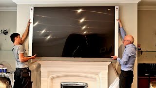 85quot Samsung Q95T Unboxing and Wall Mount Giant 4K HDR QLED TV [upl. by Archangel]