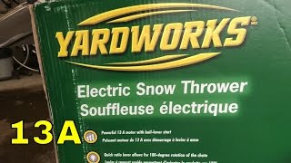 ✅ The Yardworks 13A Electric Snowthrower [upl. by Limann782]