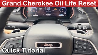 2023 Jeep Grand Cherokee How to reset the oil life maintenance reminder [upl. by Ttennaj]