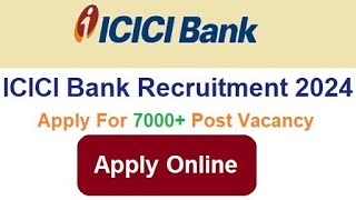 ICICI Bank Vacancy Notification Out [upl. by Lymn]