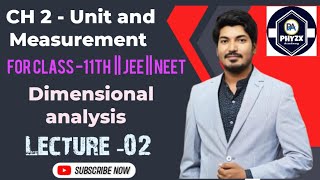 Dimensional analysis  Lect02  For Class 11th  By Shyam Sir [upl. by Consuela]