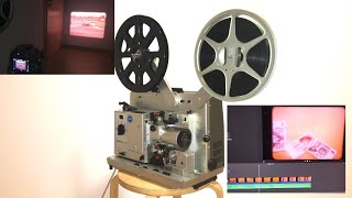 How to digitise 16mm film the cheap way Projektor Bauer P6 H [upl. by Hennahane]