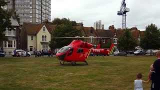 Air ambulance helicopter on Plumstead common [upl. by Deehahs649]