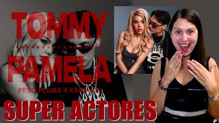 REACCIONANDO a Peso Pluma y Kenia Os  TOMMY amp PAMELA Video Oficial  Tommy y Pamela Mexicanos 🤩 [upl. by Yenot]