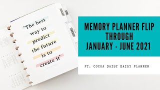 cocoa daisy daisy planner flip through  memory planner Jan June 2021 [upl. by Tnairb]