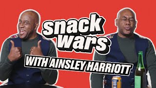 Ainsley Harriott Tries British And Jamaican Snacks  Snack Wars  LADbible TV [upl. by Rdnaskela]