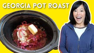 Best 5Ingredient Slow Cooker Pot Roast Ever  Georgia Pot Roast [upl. by Darees489]