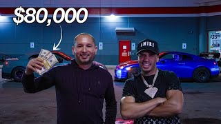 Rich Dude in 2000HP GTR CALLS ME OUT 80K Race [upl. by Nalyr]