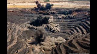 Blasting in opencast Coal mines  Blasting Technic and process [upl. by Ydnyc]