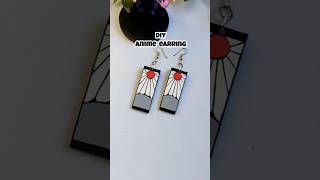 ANIME Earrings from Cardboard anime animelover diy earrings [upl. by Daigle394]