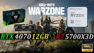 RYZEN 7 5700X3D  RTX 4070 12GB  WARZONE 30 Competitive Settings 1080p [upl. by Axel917]